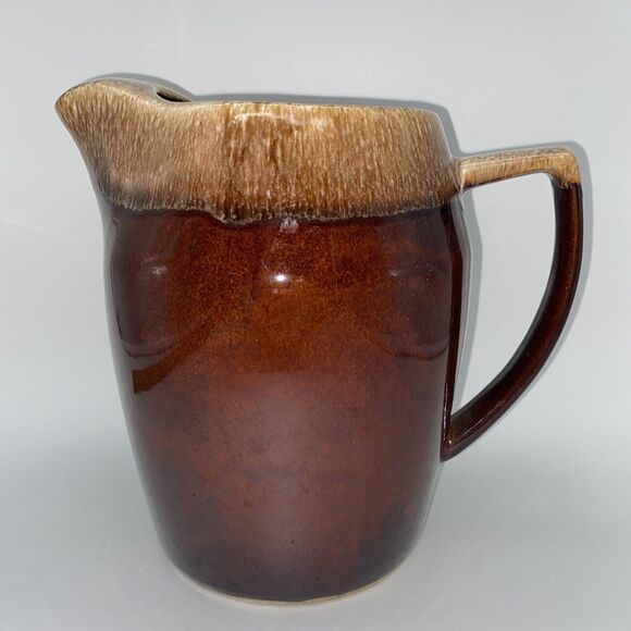 Kathy Kale BROWN DRIP Glaze  #7011 Ice Lip  Pitcher, Exc Cond. 8" Tall, Vintage - Picture 10 of 10